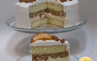 peach cobbler ice cream cake