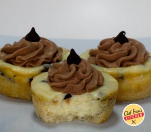 chocolate chip cheesecake cookie tarts