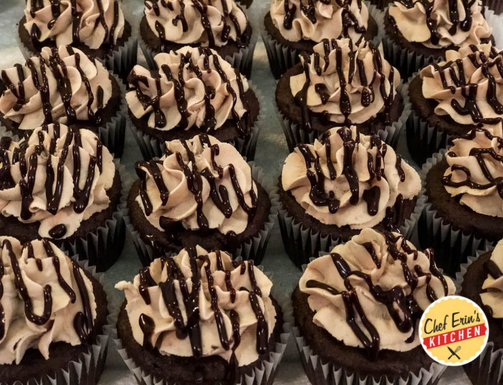 Chocolate Stout Cupcakes with Irish Cream Icing