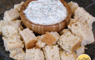 beer bread with spinach dip