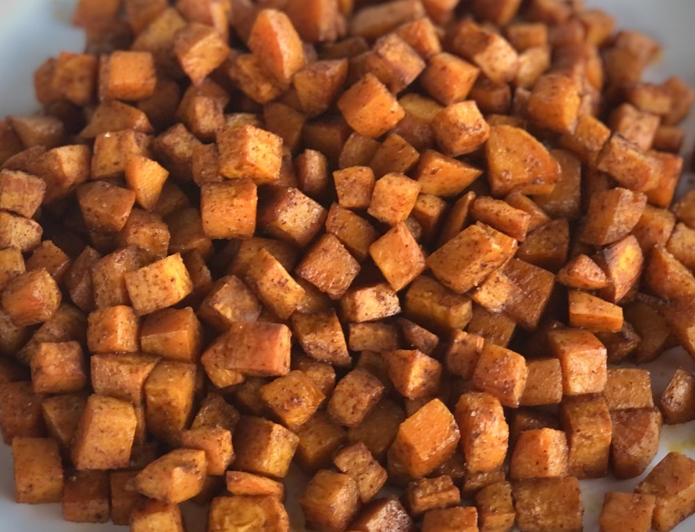 Roasted Chipotle & Cinnamon Sweet Potatoes
