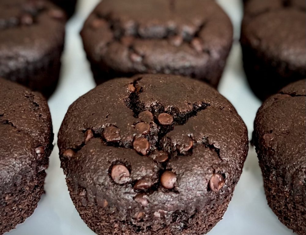 Double Chocolate Zucchini Muffins