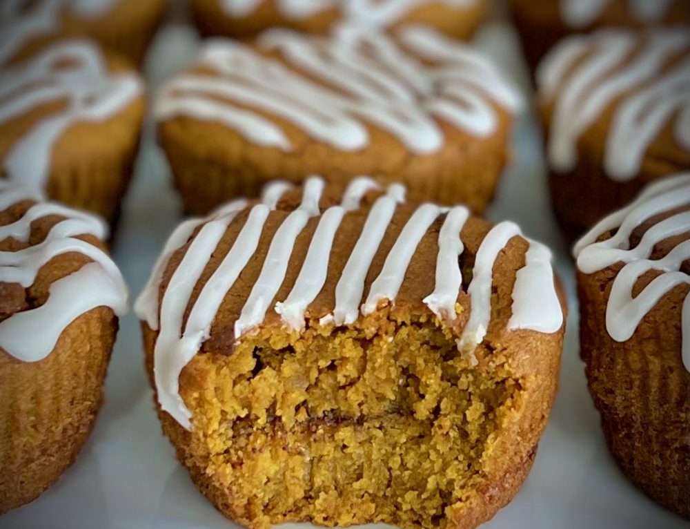 Pumpkin Cinnamon Roll Muffins